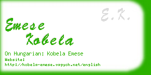 emese kobela business card